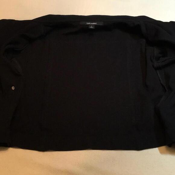 Bellacolori dual zip front black stretch sweatshirt size sm - Picture 5 of 8